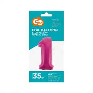 Růžový balónek Godan číslo 1 o průměru 35 cm (FG-C35R1)