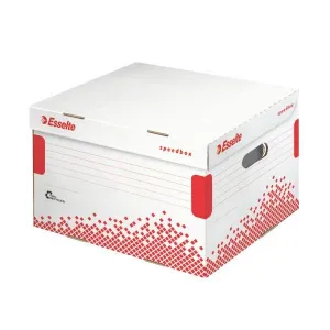 Archivační box Esselte Speedbox - bílý/červený 433 mm x 364 mm x 263 mm (623913)
