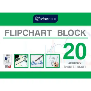 Blok flipchartů Interdruk A1 20k. 80g čistý 1000 mm x 640 mm (FLI20)