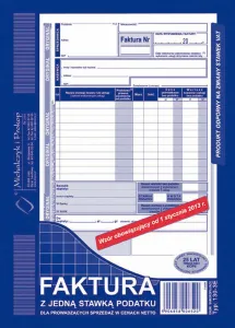 Ofsetový tisk Michalczyk i Prokop DPH faktura vertikální A5 (s jednou sazbou daně) A5 80k. (130-3E)