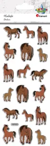 Titanum Craft-Fun Series konvexní měkké kreslené koně samolepka (HSP02)