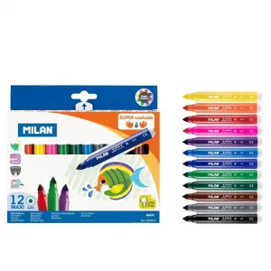 Flamaster Milan Maxi Super Washable 12 barev (692412)
