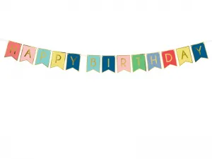 Banner Partydeco Happy Birthday výška 15 cm, délka 175 cm (GRL56)