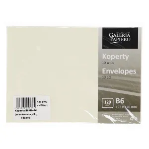 Světle krémová hladká obálka k 120g B6 - krémová 125mm x 176mm (280829)