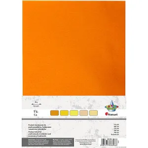 Titanum Craft-Fun Series plsť žlutá barva: mix 10 archů. 210 mm x 297 mm