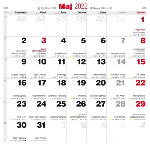 Vícepanelový nástěnný kalendář Avanti 300 mm x 300 mm (KAD-9)