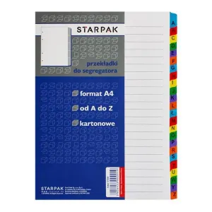 Abecední záložka A4 bílá A-Z 210 mm x 297 mm