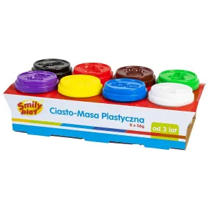 Plastelína Smily Play 8 barev 8 tub těstovinové hmoty (SP83349)