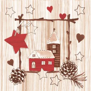 Ubrousky Pol-mak s hvězdičkou - mix 330 mm x 330 mm (Sd GW)