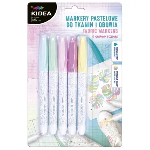 Speciální fix na textil Kidea Pastel, mix, kulatý hrot (MPOT5KA)