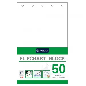 Blok flipchartů Interdruk 50k. 80g čistý 1000 mm x 640 mm (FLI50)