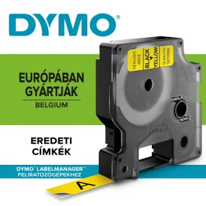 Páska Dymo D1 12 mm x 7 m žlutá/černá s potiskem