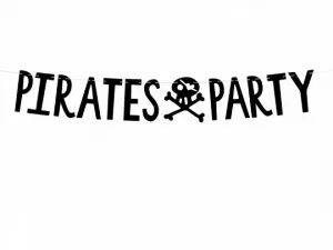 Girland Partydeco Banner Piráti - Pirátská párty, černý, 14x100cm (GRL86-010)
