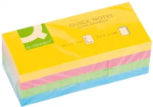 Q-Connect samolepicí bločky mix 100 ks 38 mm x 51 mm (KF02516)