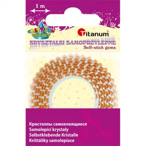 Samolepicí dekorační stuha s krystaly oranžová 1m (TZ022-1) - řada Titanum Craft-Fun