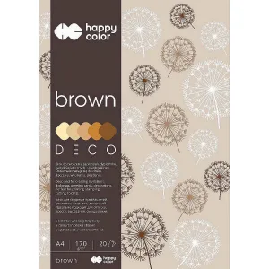 Barevný sešit Happy Color Deco Brown A4 170g 20k 210mm x 297mm (HA 3717 2030-072)