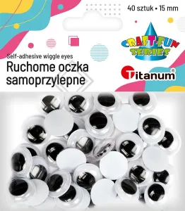Titanum Craft-Fun Series samolepicí očka 15mm 40 ks