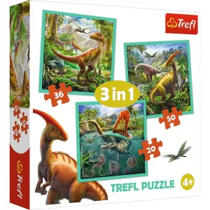 Puzzle Trefl Disney mimořádný svět dinosaurů 3, 4, 6, 9 el. (34837)