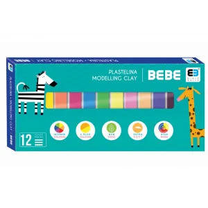 Plastelína Noster 12 barev BB KIDS mix (12k)