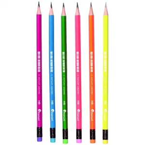 Titanová trojhranná neonová tužka s gumou (T-OŁ-NEON6)