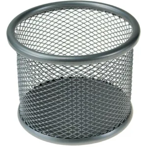 Titanový kovový držák na sponky výška 7 cm, Ø 9 cm stříbrný (M-551S)