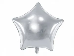 Fóliový balónek Partydeco Star, 70 cm, stříbrný 27cal (FB78M-018)