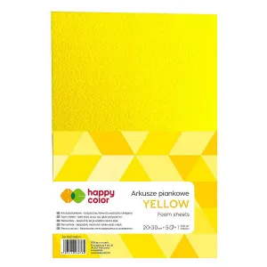 Happy Color pěnový list: žlutý 5 oblouků. 210 mm x 297 mm (HA 7130 2030-1)