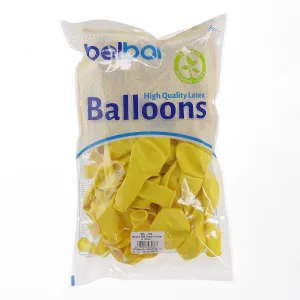 Partydeco pastelový gumový balónek 100 ks žlutý 12 palců