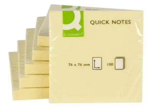 Q-Connect samolepicí bločky žluté 100k 76mm x 76mm (KF10502)