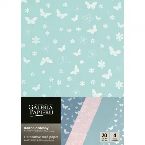 Dekorační papír (vizitka) Gallery Papieru Pastelowy Błękit A4 - modrý 200g (208922)