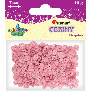 Titanum Craft-Fun Series flitry Kulaté pruhy růžové a bílé