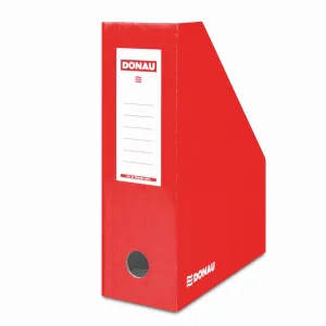 Vertikální box na dokumenty Donau A4 - červený (7648101-04FSC)