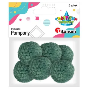 Titanum Craft-Fun Series pastelové smaragdové bambulky 6 ks (DIY19308)