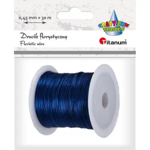 Titanum Craft-Fun Series floristický drát 0,45 mm x 30 m modrý (PJ499)