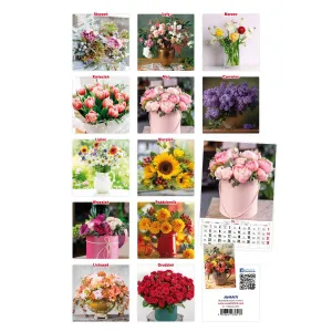 Vícepanelový pruhovaný nástěnný kalendář Avanti 285 mm x 420 mm (5901769620476)