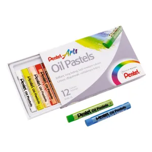 Olejové pastely Pentel 12 barev.