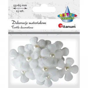 Titanum Craft-Fun Series látkový ornament květiny s perletí (BY245)