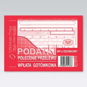 Self-copy Michalczyk i Prokop Podatki polecenie przelewu/kłata gotówkowa 2-odc. A6 80k. (471-5)