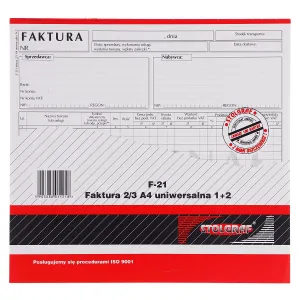 Vlastní tisk faktury Stolgraf DPH 2/3 A4 (1+2) univerzální 2/3 A4 100k. (F21)