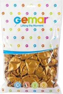 Zlatý metalizovaný gumový balónek 300 mm 12 palců (GM110/Z£/39)