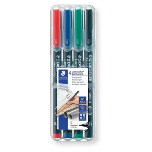 Staedtler Lumocolor F kuličkové pero sada 4 barev (313 WP4)