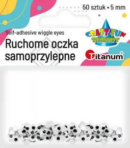 Samolepicí oči Titanum Craft-Fun Series pohyblivé 5mm