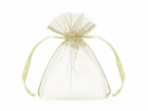 Organza Partydeco Organzové sáčky, krémové, 10 cm (WRG5-079-10)