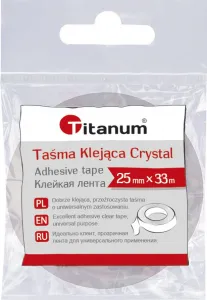 Kancelářská páska Titanum Crystal 25mm 33m