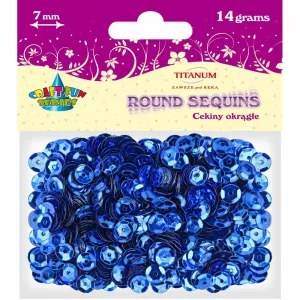 Titanum Craft-Fun Series kulaté flitry tmavě modré 14g (CM6DB)