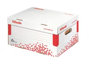 Archivační box Esselte Speedbox - bílý/červený 355 mm x 193 mm x 252 mm (623911)