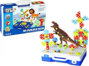 Stavební kostky Adar 210 3D šroubovacích kostek, s kufříkem a nářadím (541702)