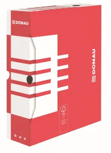 Kartotéka Donau A4 - červená 80 mm x 340 mm x 297 mm (7660301FSC-04)