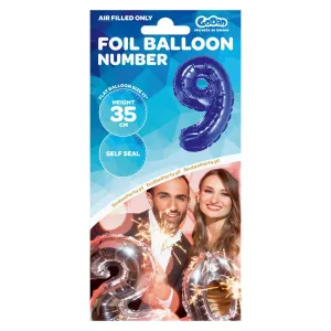 Fóliový balónek Godan číslo 9 modrý 35 cm (FG-C35N9)