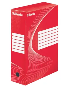 Archivní krabice Esselte Boxy 100 A4 - červená 245 mm x 100 mm x 345 mm (128422)